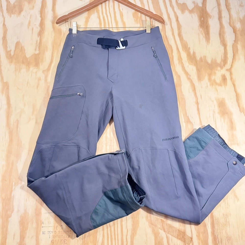 Patagonia Alpine Guide Pants Mens 28 Gray Polartec Power Shield Softshell Zip